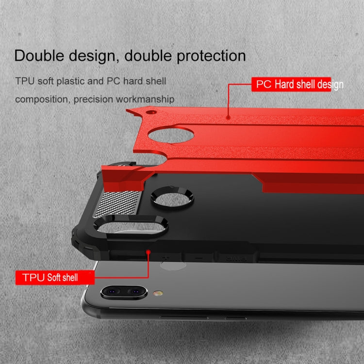 For Huawei  P20 Lite Full-body Rugged TPU + PC Combination Back Cover Case (Red) - Huawei Cases by buy2fix | Online Shopping UK | buy2fix