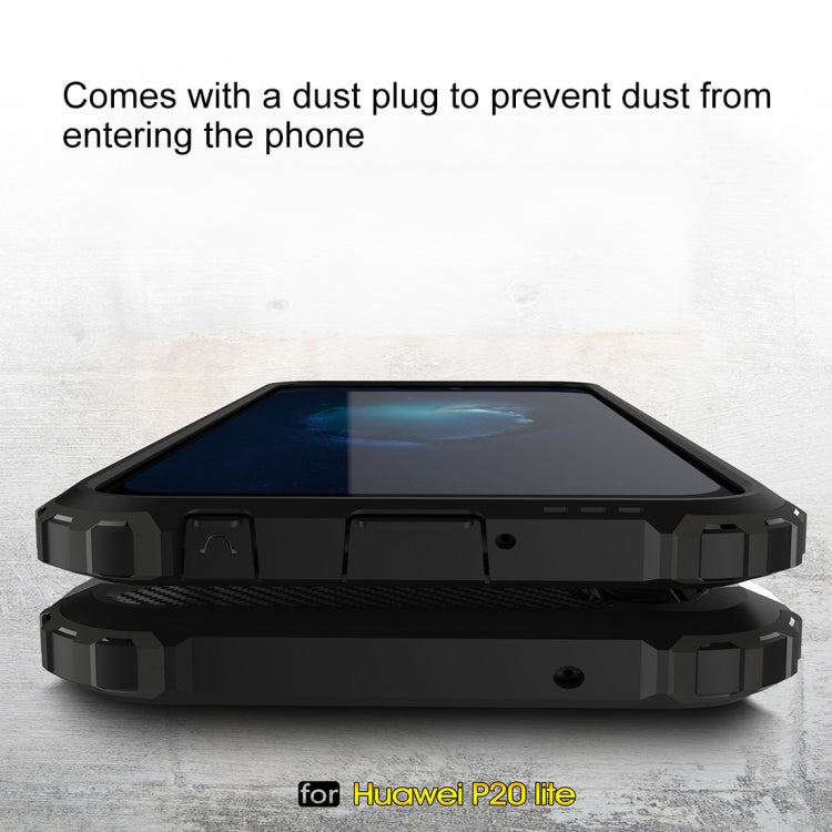 For Huawei  P20 Lite Full-body Rugged TPU + PC Combination Back Cover Case (Red) - Huawei Cases by buy2fix | Online Shopping UK | buy2fix