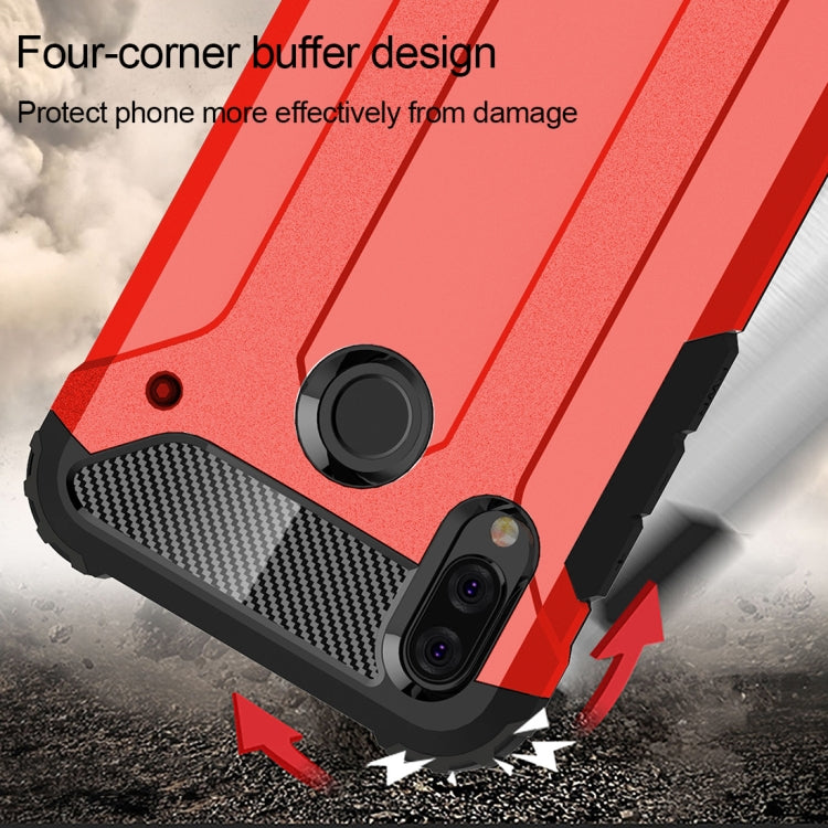 For Huawei  P20 Lite Full-body Rugged TPU + PC Combination Back Cover Case (Red) - Huawei Cases by buy2fix | Online Shopping UK | buy2fix