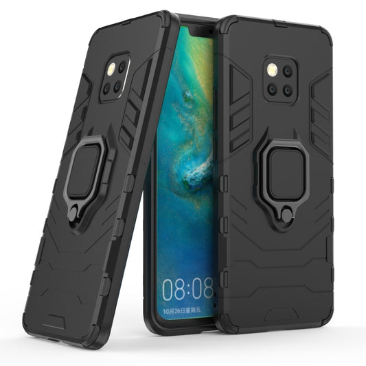 PC + TPU Shockproof Protective Case for Huawei Mate 20 Pro, with Magnetic Ring Holder (Black) - Huawei Cases by buy2fix | Online Shopping UK | buy2fix