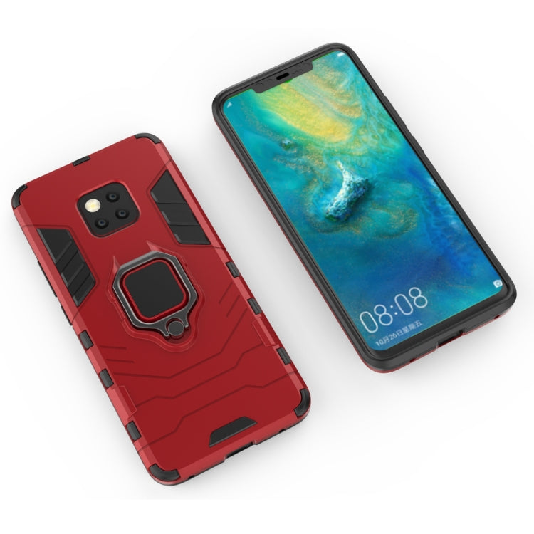 PC + TPU Shockproof Protective Case for Huawei Mate 20 Pro, with Magnetic Ring Holder (Red) - Huawei Cases by buy2fix | Online Shopping UK | buy2fix