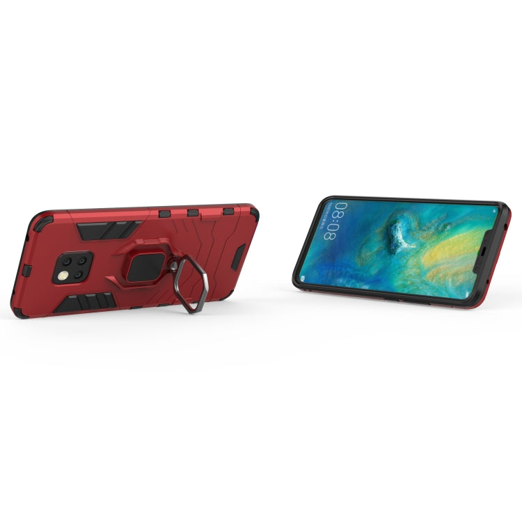 PC + TPU Shockproof Protective Case for Huawei Mate 20 Pro, with Magnetic Ring Holder (Red) - Huawei Cases by buy2fix | Online Shopping UK | buy2fix