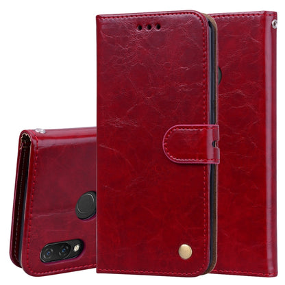 Business Style Oil Wax Texture Horizontal Flip Leather Case for Huawei Nova 3i & P smart Plus, with Holder & Card Slots & Wallet(Red) - Huawei Cases by buy2fix | Online Shopping UK | buy2fix