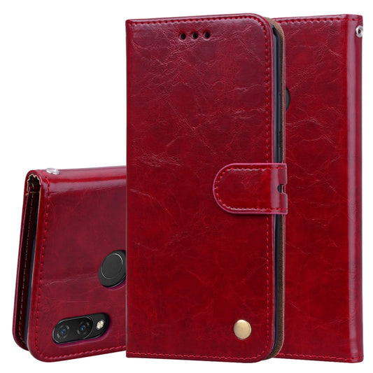 Business Style Oil Wax Texture Horizontal Flip Leather Case for Huawei Nova 3i & P smart Plus, with Holder & Card Slots & Wallet(Red) - Huawei Cases by buy2fix | Online Shopping UK | buy2fix