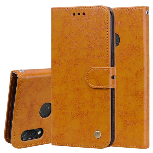 Business Style Oil Wax Texture Horizontal Flip Leather Case for Huawei Nova 3i & P smart Plus, with Holder & Card Slots & Wallet(Brown) - Huawei Cases by buy2fix | Online Shopping UK | buy2fix