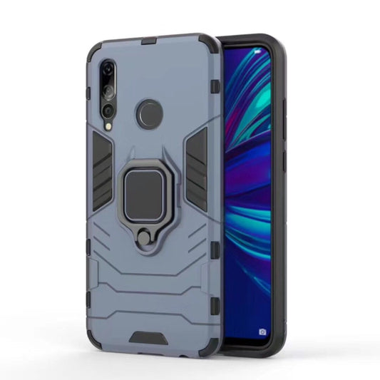 Shockproof PC + TPU Case with Magnetic Ring Holder for Huawei Enjoy 9s / P Smart+ 2019 (Navy Blue) - Huawei Cases by buy2fix | Online Shopping UK | buy2fix