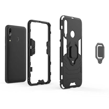 Shockproof PC + TPU Case with Magnetic Ring Holder for Huawei Enjoy 9s / P Smart+ 2019 (Navy Blue) - Huawei Cases by buy2fix | Online Shopping UK | buy2fix