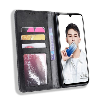 Magnetic Buckle Retro Texture Horizontal Flip Leather Case for Huawei Honor 10 Lite / P Smart (2019) / Nova Lite 3, with Holder & Card Slots & Wallet (Black) - Honor Cases by buy2fix | Online Shopping UK | buy2fix