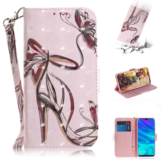 3D Colored Drawing Butterfly High-heeled Shoes Pattern Horizontal Flip Leather Case for Huawei P Smart+ 2019 / Enjoy 9s / Honor 10i / Honor 20i / Honor 20 Lite, with Holder & Card Slots & Wallet - Honor Cases by buy2fix | Online Shopping UK | buy2fix