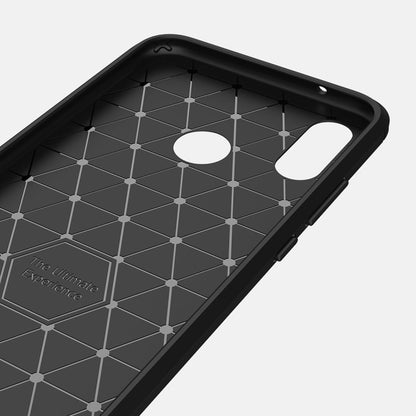 For Huawei  P20 Lite Brushed Texture Carbon Fiber Shockproof TPU Protective Back Case (Black) - Huawei Cases by buy2fix | Online Shopping UK | buy2fix