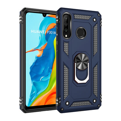 Armor Shockproof TPU + PC Protective Case for Huawei P30 Lite, with 360 Degree Rotation Holder (Blue) - Huawei Cases by buy2fix | Online Shopping UK | buy2fix