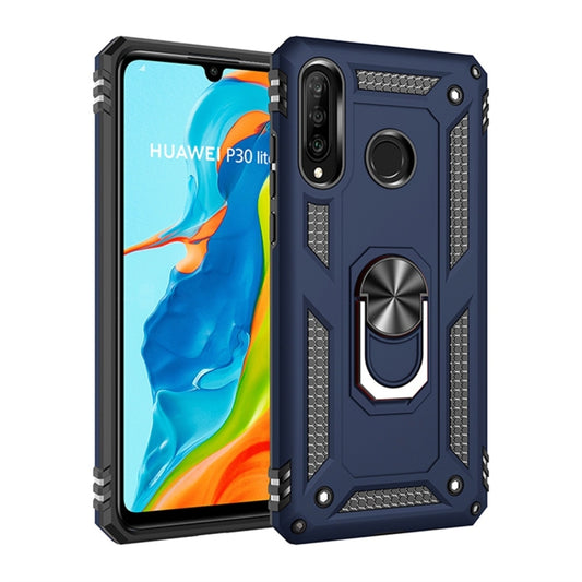 Armor Shockproof TPU + PC Protective Case for Huawei P30 Lite, with 360 Degree Rotation Holder (Blue) - Huawei Cases by buy2fix | Online Shopping UK | buy2fix