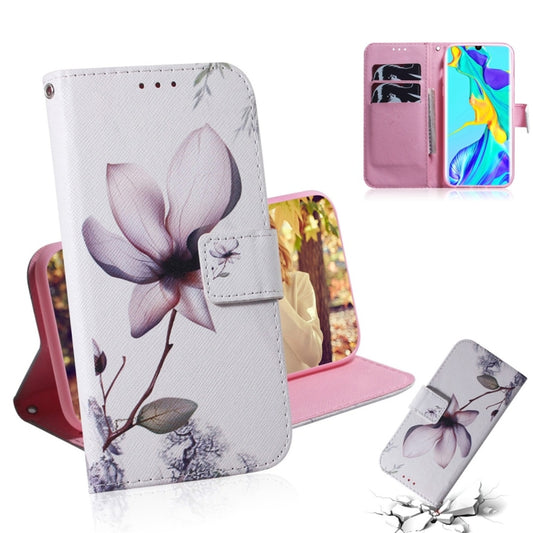 Magnolia Flower Pattern Coloured Drawing Horizontal Flip Leather Case for Huawei P30 Pro, with Holder & Card Slots & Wallet - Huawei Cases by buy2fix | Online Shopping UK | buy2fix