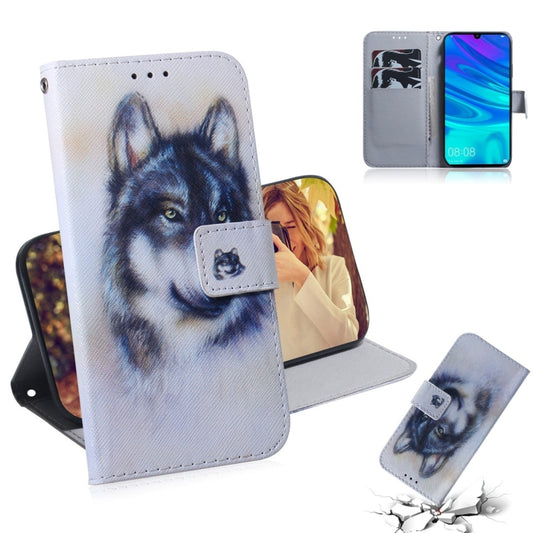 White Wolf Pattern Coloured Drawing Horizontal Flip Leather Case for Huawei P Smart (2019) / Honor 10 Lite, with Holder & Card Slots & Wallet - Honor Cases by buy2fix | Online Shopping UK | buy2fix