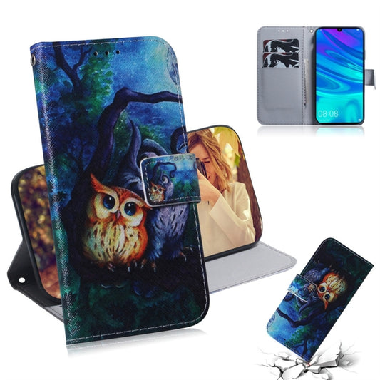 Oil Painting Owl Pattern Coloured Drawing Horizontal Flip Leather Case for Huawei P Smart (2019) / Honor 10 Lite, with Holder & Card Slots & Wallet - Honor Cases by buy2fix | Online Shopping UK | buy2fix