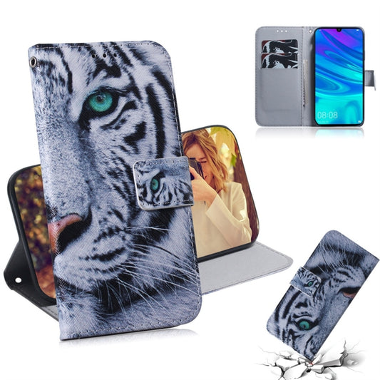 Tiger Pattern Coloured Drawing Horizontal Flip Leather Case for Huawei P Smart (2019) / Honor 10 Lite, with Holder & Card Slots & Wallet - Honor Cases by buy2fix | Online Shopping UK | buy2fix