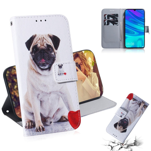 Pug Pattern Coloured Drawing Horizontal Flip Leather Case for Huawei P Smart (2019) / Honor 10 Lite, with Holder & Card Slots & Wallet - Honor Cases by buy2fix | Online Shopping UK | buy2fix