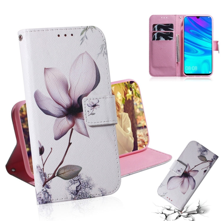 Magnolia Flower Pattern Coloured Drawing Horizontal Flip Leather Case for Huawei P Smart (2019) / Honor 10 Lite, with Holder & Card Slots & Wallet - Honor Cases by buy2fix | Online Shopping UK | buy2fix