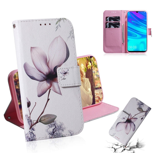 Magnolia Flower Pattern Coloured Drawing Horizontal Flip Leather Case for Huawei P Smart (2019) / Honor 10 Lite, with Holder & Card Slots & Wallet - Honor Cases by buy2fix | Online Shopping UK | buy2fix
