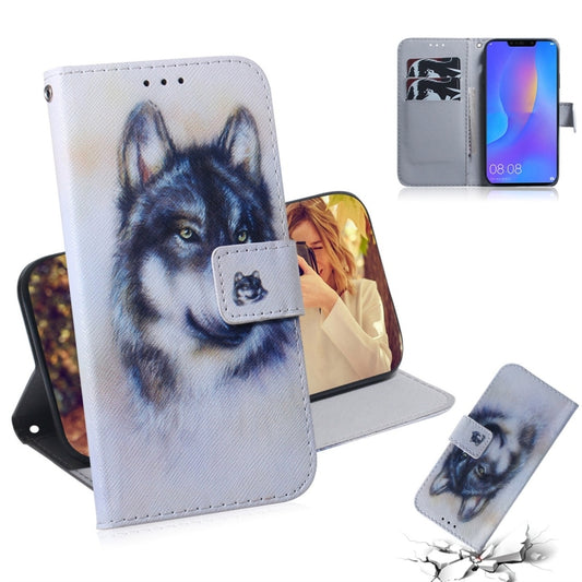 White Wolf Pattern Coloured Drawing Horizontal Flip Leather Case for Huawei P Smart+ 2019 / Nova 3i, with Holder & Card Slots & Wallet - Huawei Cases by buy2fix | Online Shopping UK | buy2fix