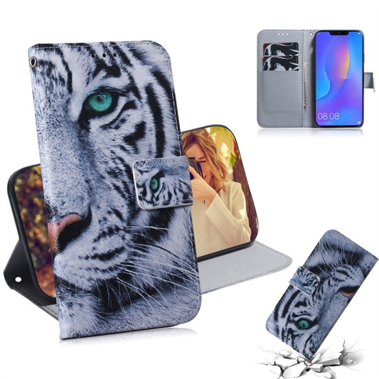 Tiger Pattern Coloured Drawing Horizontal Flip Leather Case for Huawei P Smart+ 2019 / Nova 3i, with Holder & Card Slots & Wallet - Huawei Cases by buy2fix | Online Shopping UK | buy2fix