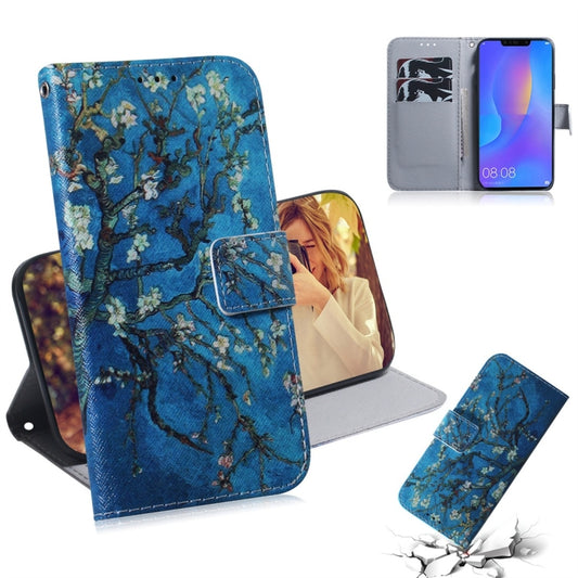 Apricot Flower Pattern Coloured Drawing Horizontal Flip Leather Case for Huawei P Smart+ 2019 / Nova 3i, with Holder & Card Slots & Wallet - Huawei Cases by buy2fix | Online Shopping UK | buy2fix