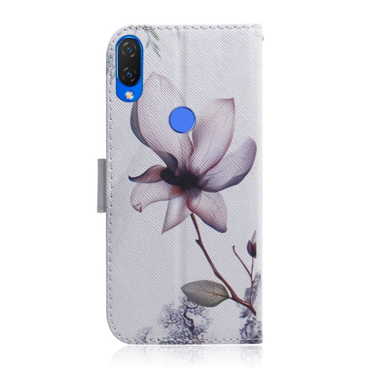 Magnolia Flower Pattern Coloured Drawing Horizontal Flip Leather Case for Huawei P Smart+ 2019 / Nova 3i, with Holder & Card Slots & Wallet - Huawei Cases by buy2fix | Online Shopping UK | buy2fix