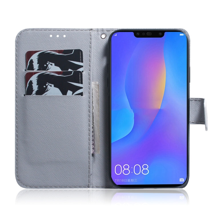 White Wolf Pattern Coloured Drawing Horizontal Flip Leather Case for Huawei P Smart+ 2019 / Nova 3i, with Holder & Card Slots & Wallet - Huawei Cases by buy2fix | Online Shopping UK | buy2fix