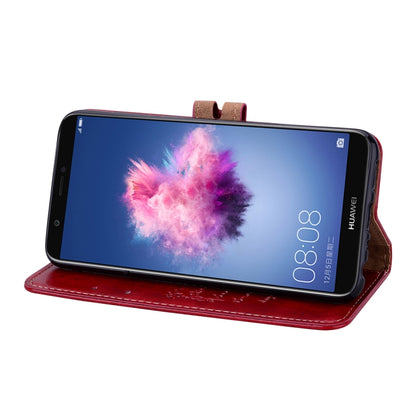 Business Style Oil Wax Texture Horizontal Flip Leather Case for Huawei P Smart / Enjoy 7S, with Holder & Card Slots & Wallet(Red) - Huawei Cases by buy2fix | Online Shopping UK | buy2fix