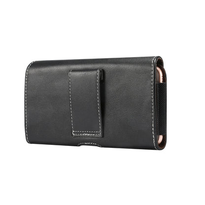 Men Lambskin Texture Multi-functional Universal Mobile Phone Waist Pack Leather Case for 6.9 Inch or Below Smartphones(Black) - Huawei Cases by buy2fix | Online Shopping UK | buy2fix