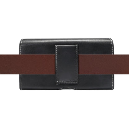 Men Lambskin Texture Multi-functional Universal Mobile Phone Waist Pack Leather Case for 6.9 Inch or Below Smartphones(Black) - Huawei Cases by buy2fix | Online Shopping UK | buy2fix
