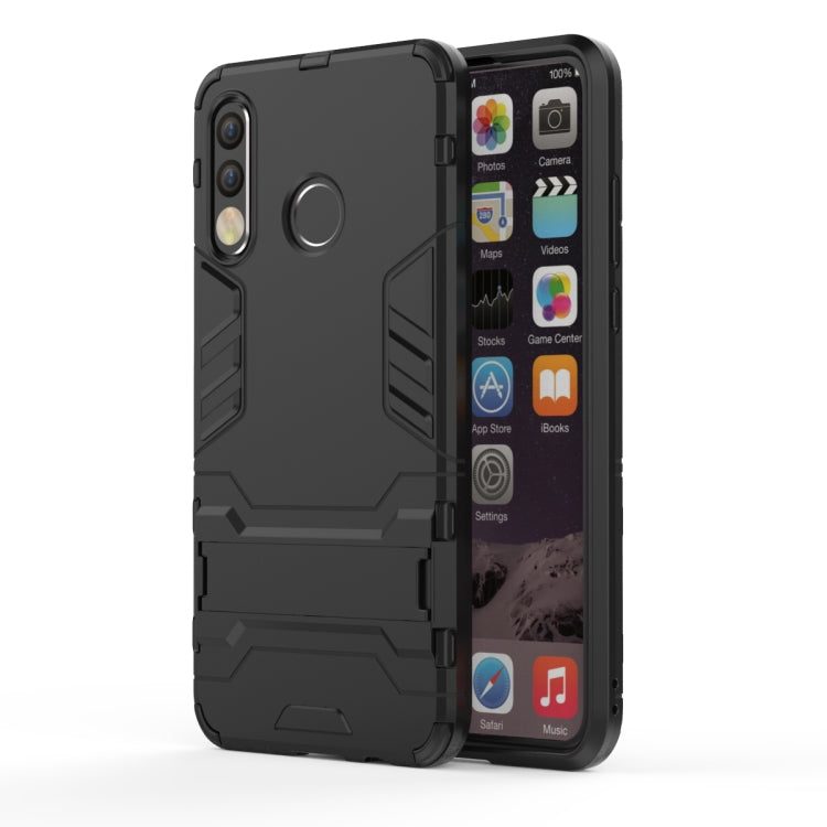 Shockproof PC + TPU Case for Huawei P30 Lite, with Holder(Black) - Huawei Cases by buy2fix | Online Shopping UK | buy2fix