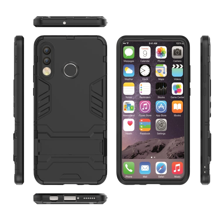 Shockproof PC + TPU Case for Huawei P30 Lite, with Holder(Black) - Huawei Cases by buy2fix | Online Shopping UK | buy2fix