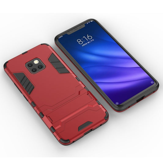 Shockproof PC + TPU Case for Huawei Mate 20 Pro, with Holder(Red) - Huawei Cases by buy2fix | Online Shopping UK | buy2fix