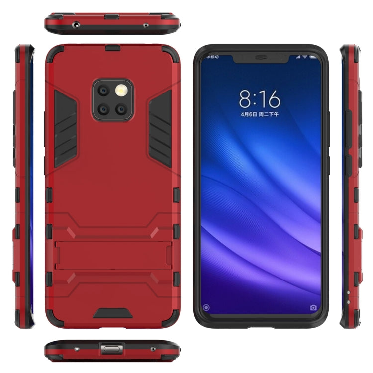 Shockproof PC + TPU Case for Huawei Mate 20 Pro, with Holder(Red) - Huawei Cases by buy2fix | Online Shopping UK | buy2fix