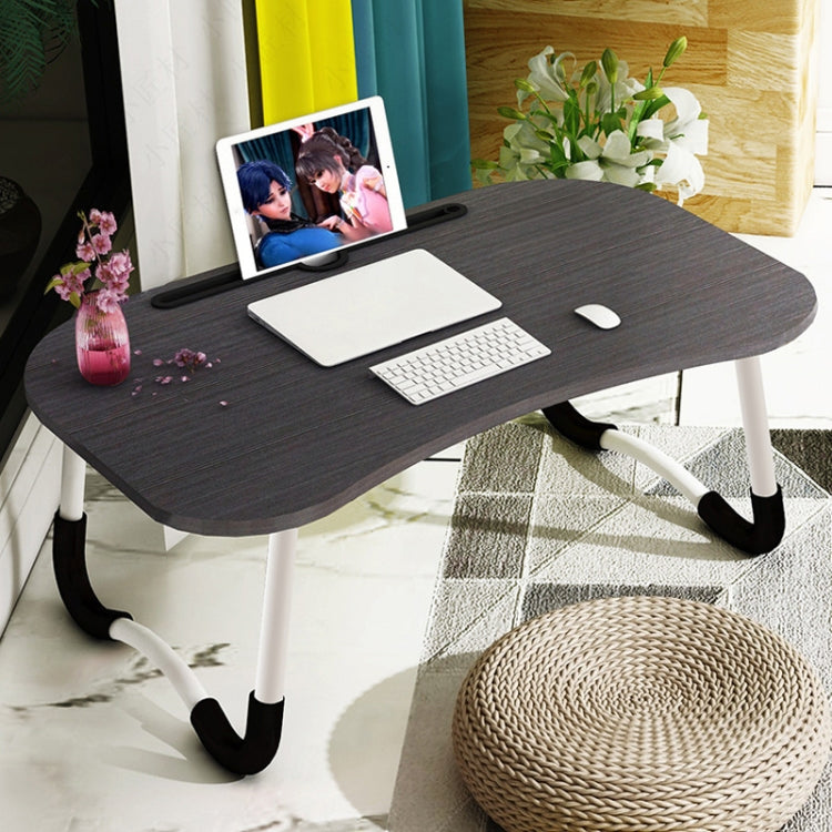 Foldable Non-slip Laptop Desk Table Stand with Card Slot (Black) by buy2fix