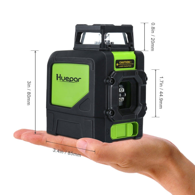 901CG H360 Degrees / V130 Degrees Laser Level Covering Walls and Floors 5 Line Green Beam IP54 Water / Dust proof(Green) - Laser Rangefinder by buy2fix | Online Shopping UK | buy2fix