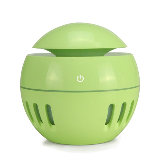 Wood Grain USB Hollowed-out Humidifier Seven Color Aromatherapy Lamp Automatic Alcohol Sprayer with Remote Control(Green) - Air Purifiers & Accessories by buy2fix | Online Shopping UK | buy2fix