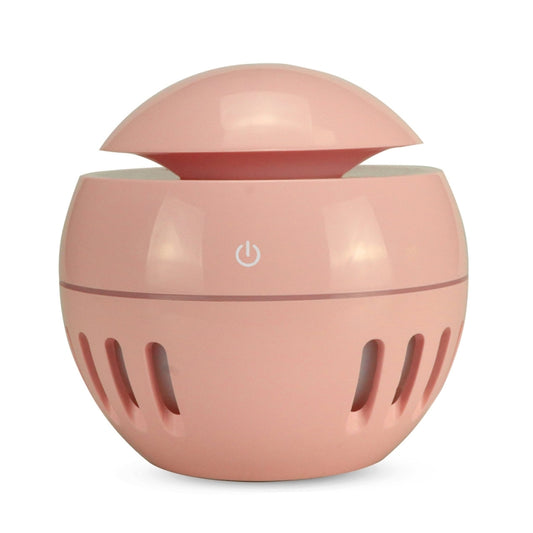 Wood Grain USB Hollowed-out Humidifier Seven Color Aromatherapy Lamp Automatic Alcohol Sprayer with Remote Control(Pink) - Air Purifiers & Accessories by buy2fix | Online Shopping UK | buy2fix