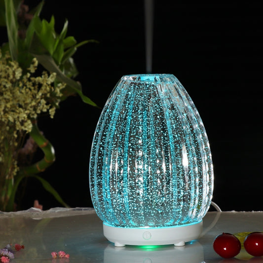 100ml Creative Vase Shape Aromatherapy Machine 3D Glass Humidifier Automatic Alcohol Sprayer with Colorful LED Lamp - Air Purifiers & Accessories by buy2fix | Online Shopping UK | buy2fix