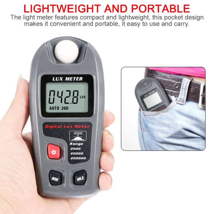 MT-30 LCD Portable Digital Light Lux Meter for Factory / School / House Various Occasion, Range: 0.1-200,000 Lux - Light & Sound Meter by buy2fix | Online Shopping UK | buy2fix
