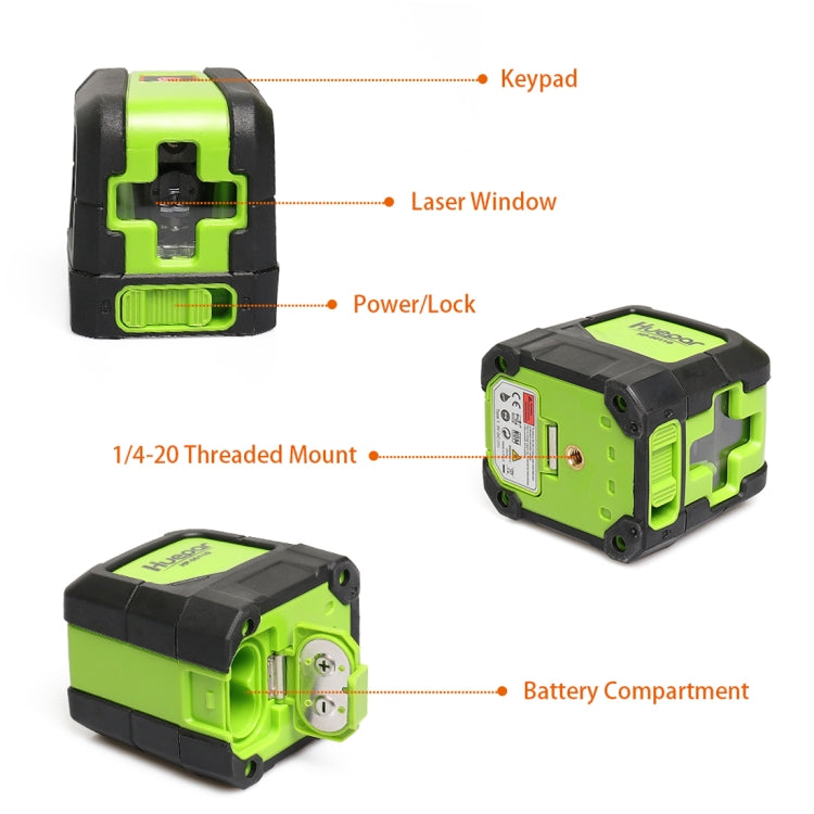 9011G 1V1H 15mW 2 Line Green Beam Laser Level Covering Walls and Floors(Green) - Laser Rangefinder by buy2fix | Online Shopping UK | buy2fix