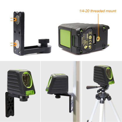 BOX-1G 1V1H 40mW & 10mW 2 Line Green Beam Laser Level Covering Walls and Floors (Green) - Laser Rangefinder by buy2fix | Online Shopping UK | buy2fix