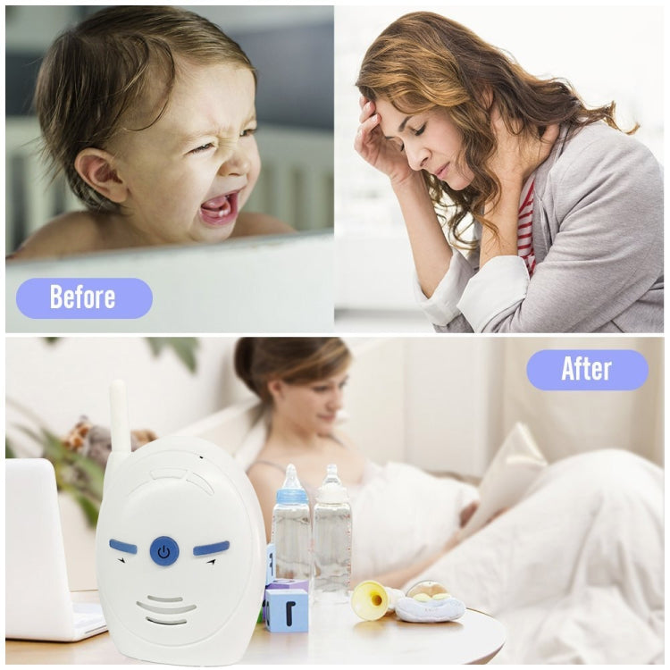 BM-V20 2.4GHz Wireless Digital Audio Baby Monitor, Two Way Voice Talk(White) - Baby Monitor by buy2fix | Online Shopping UK | buy2fix