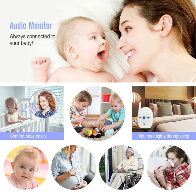 BM-V20 2.4GHz Wireless Digital Audio Baby Monitor, Two Way Voice Talk(White) - Baby Monitor by buy2fix | Online Shopping UK | buy2fix