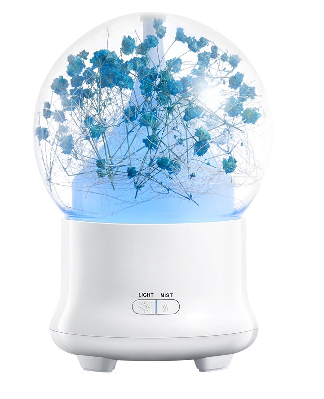 ML-824 100ML Gypsophila Flowers Aromatherapy Diffuser Air Humidifier with Colorful LED Light for Office / Home(Blue) - Air Purifiers & Accessories by buy2fix | Online Shopping UK | buy2fix