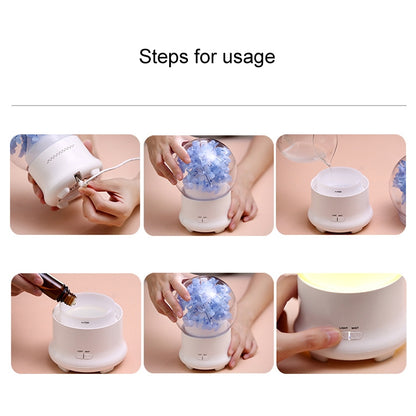 ML-824 100ML Gypsophila Flowers Aromatherapy Diffuser Air Humidifier with Colorful LED Light for Office / Home(Blue) - Air Purifiers & Accessories by buy2fix | Online Shopping UK | buy2fix
