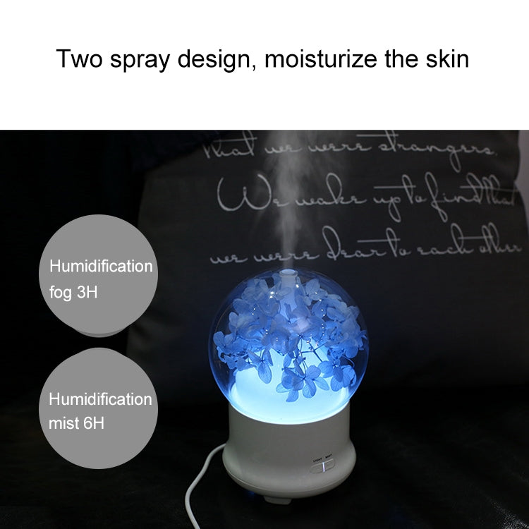 ML-824 100ML Gypsophila Flowers Aromatherapy Diffuser Air Humidifier with Colorful LED Light for Office / Home(Blue) - Air Purifiers & Accessories by buy2fix | Online Shopping UK | buy2fix