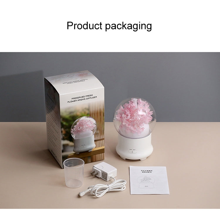 ML-824 100ML Gypsophila Flowers Aromatherapy Diffuser Air Humidifier with Colorful LED Light for Office / Home(Blue) - Air Purifiers & Accessories by buy2fix | Online Shopping UK | buy2fix