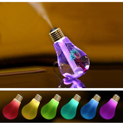 400ML Colorful Light Portable Bulb Shape Aromatherapy Air Purifier Humidifier for Home / Office / Car(Gold) - Air Purifiers & Accessories by buy2fix | Online Shopping UK | buy2fix